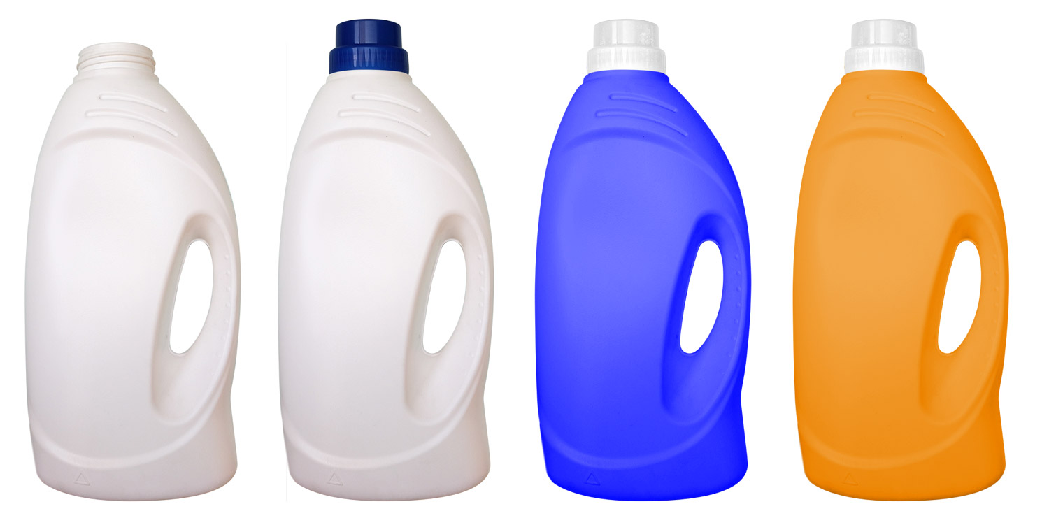 Produzione e soffiaggio di flaconi in plastica PEHD per detersivi e  detergenti